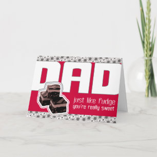 Fuska på fars dag eller pappas födelsedag rött kor kort