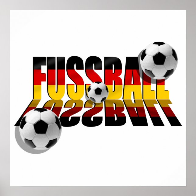 Fussball 2010 - fotbollsgåvor från Deutsche-flagga Poster (Framsidan)