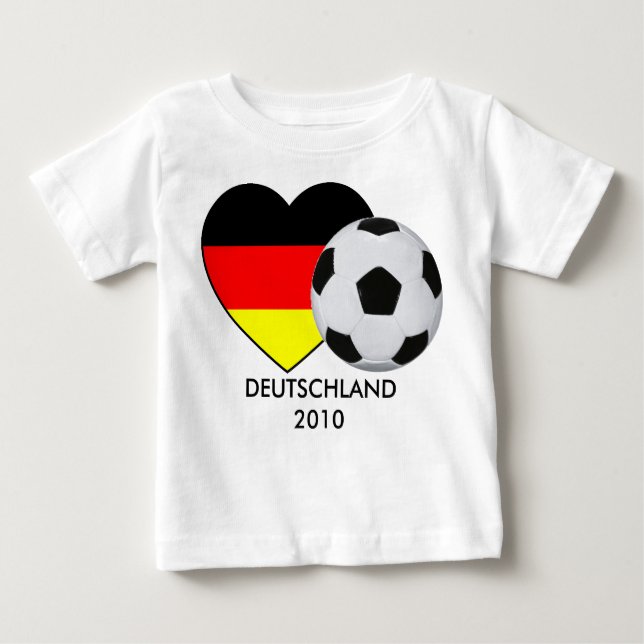 Fussball Deutschland Baby Shirt WM 2010 Tee Shirt (Framsida)