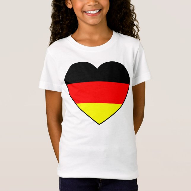 Fussball Deutschland Herz-Flagge Günstig Tröja (Framsida)