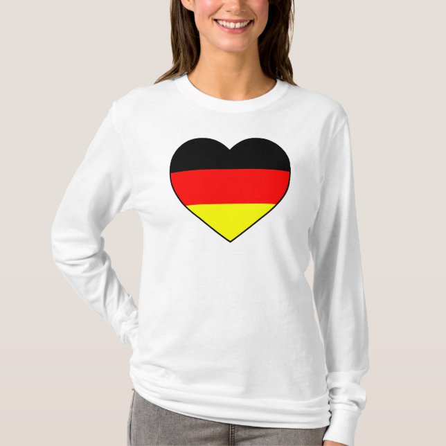 Fussball Deutschland Pullover Herz Tee (Framsida)