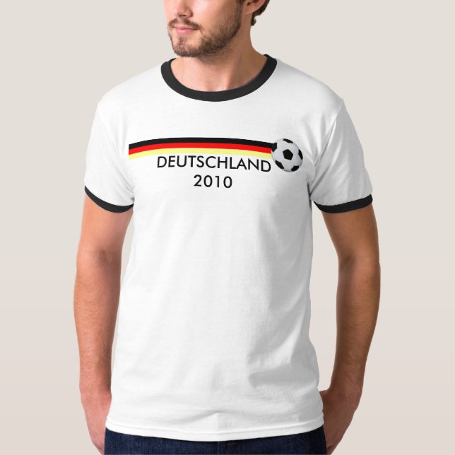 Fussball Deutschland WM 2010 Flagge T-shirt (Framsida)