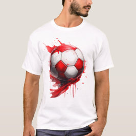 Fußball in Österreichischen Flaggenfarben, name T Shirt