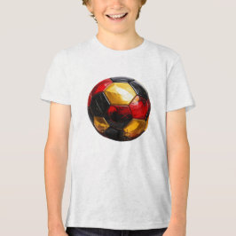 Fußball schwarz rot gold, Name in Flagge T Shirt