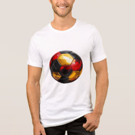 Fußball schwarz rot gold, Name in Flagge T Shirt