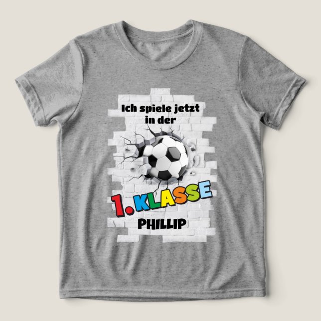 Fußball trifft Mauer - 1. Klasse T Shirt (Design Framsida)