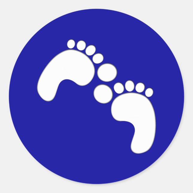 Füsse Fussspuren feet footprints Runt Klistermärke (Framsida)