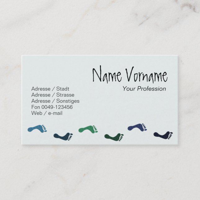 Füße Visitkort (Framsida)