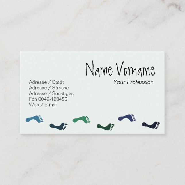 Füße Visitkort (Framsida)