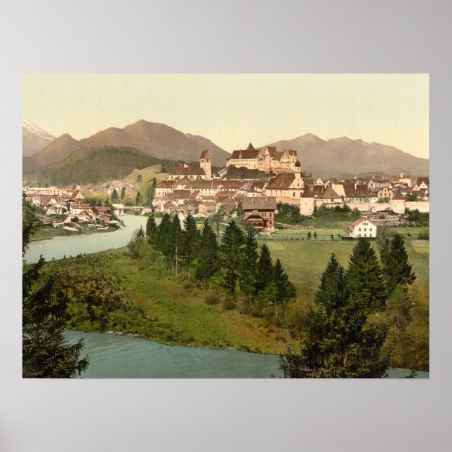 Fussen, Bayern, Tyskland arkivutskrift Poster (Framsidan)