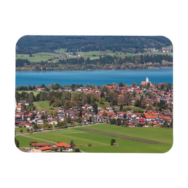 Fussen Town liggande Magnet (Horisontell)