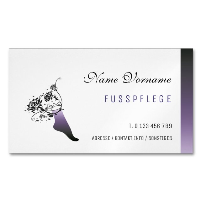 Fusspflege Magnetiska Visitkort (Framsida)