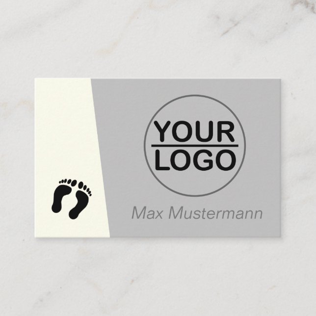 Fußpflege mit Vorlage LOGO Visitkort (Framsida)