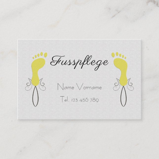 Fußpflege Pediküre Visitkort (Framsida)