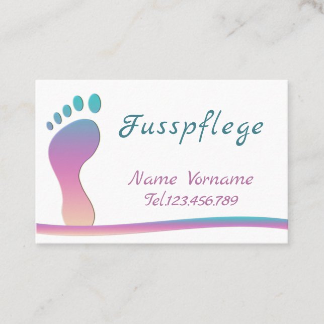 Fußpflege Pediküre Visitkort (Framsida)