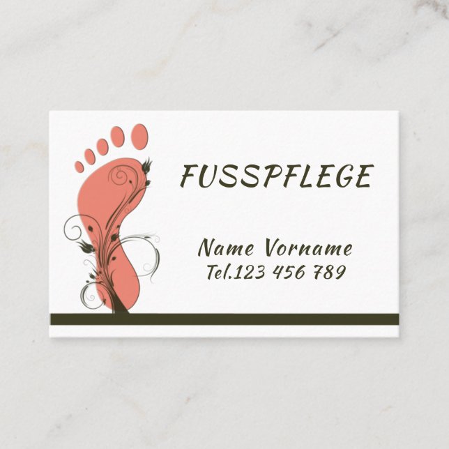 Fußpflege Pediküre Visitkort (Framsida)