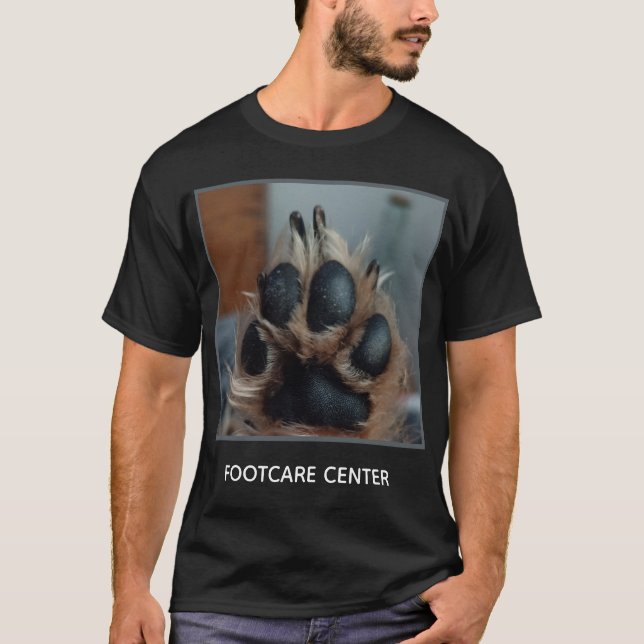 Fusspflege Pfote T Shirt (Framsida)
