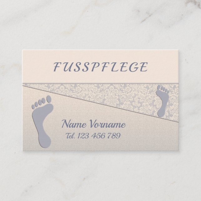 Fusspflege Podologe Visitkort (Framsida)