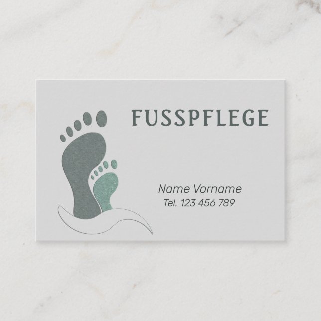 Fusspflege Podologe Visitkort (Framsida)