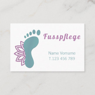 Fusspflege Podologe Visitkort