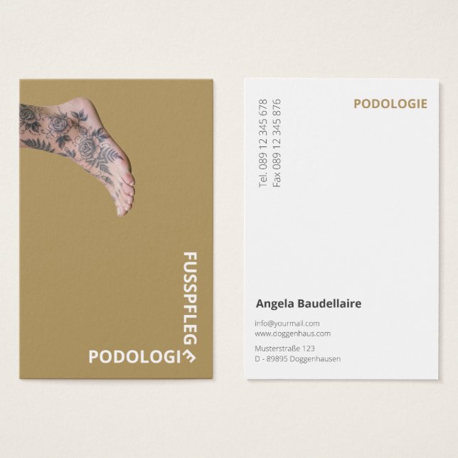 Fußpflege Visitenkarten Visitkort (Framsida & baksida)
