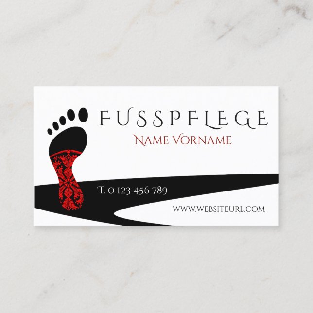 fusspflege visitkort (Framsida)