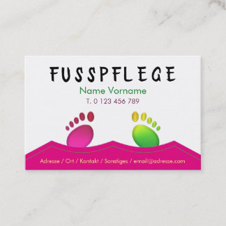fusspflege visitkort