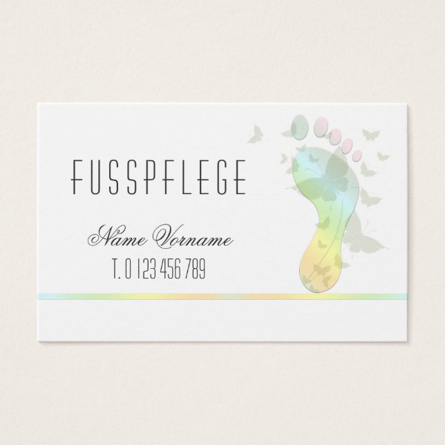 fusspflege visitkort (Framsida)
