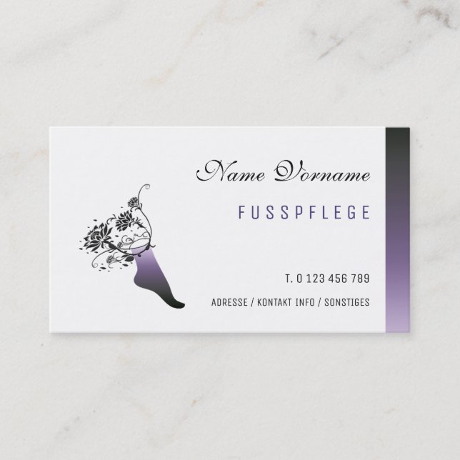 fusspflege visitkort (Framsida)