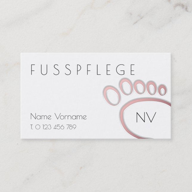 fusspflege visitkort (Framsida)