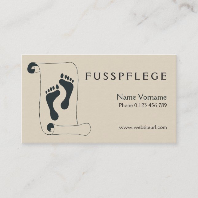 fusspflege visitkort (Framsida)
