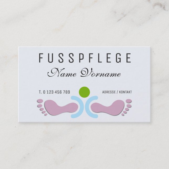 fusspflege visitkort (Framsida)