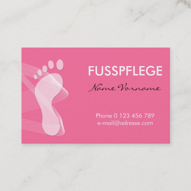 fusspflege visitkort (Framsida)