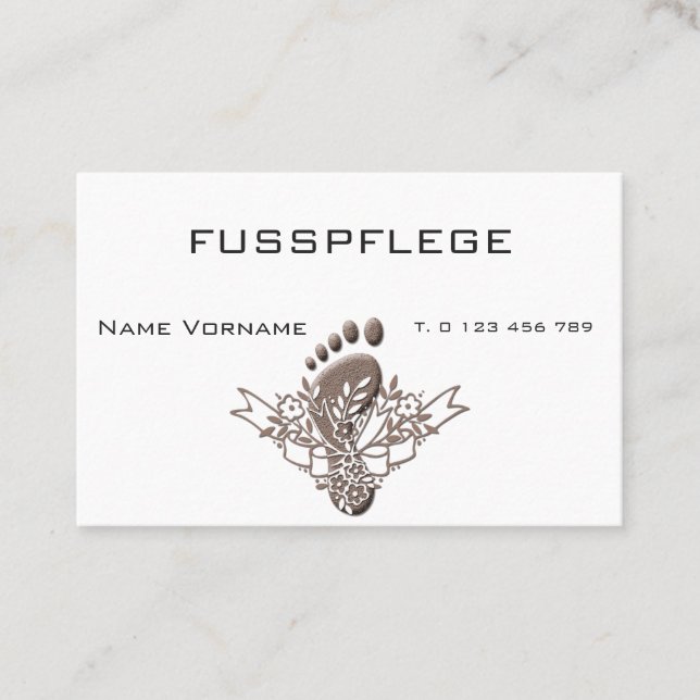 fusspflege visitkort (Framsida)