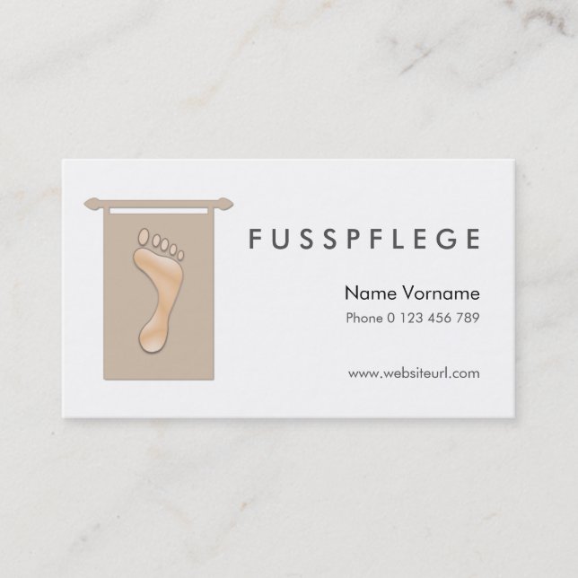 fusspflege visitkort (Framsida)