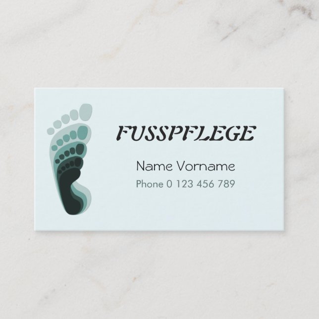 fusspflege visitkort (Framsida)