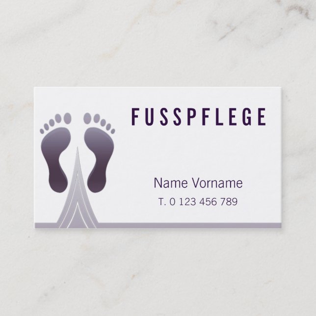 fußpflege visitkort (Framsida)