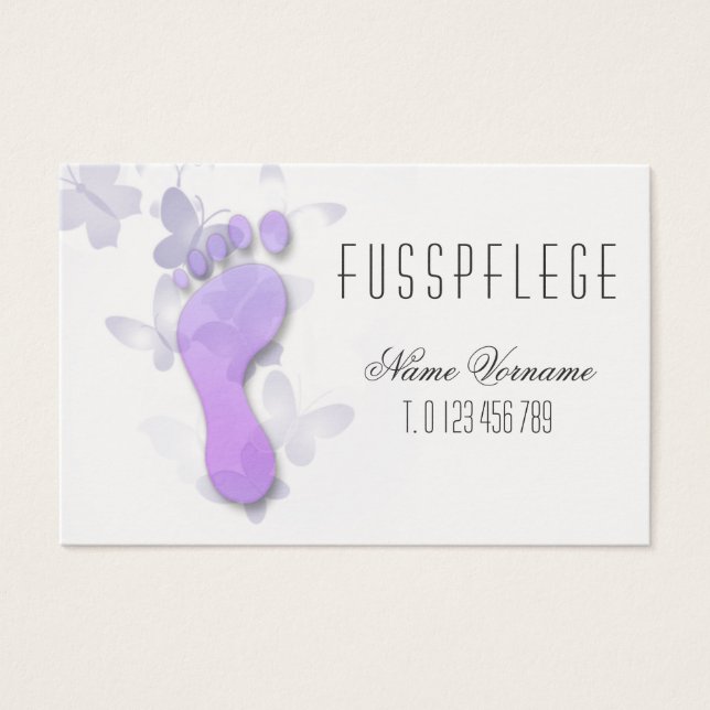fusspflege visitkort (Framsida)