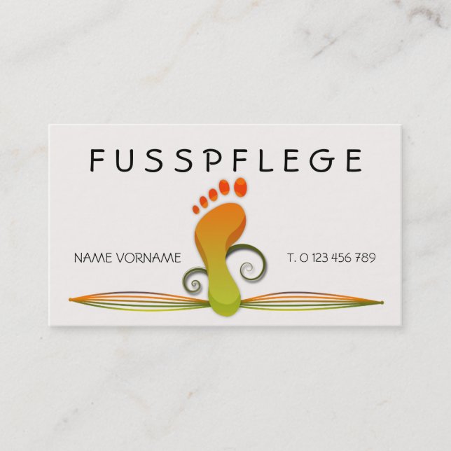 fusspflege visitkort (Framsida)