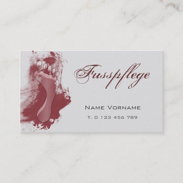 fußpflege visitkort (Framsida)