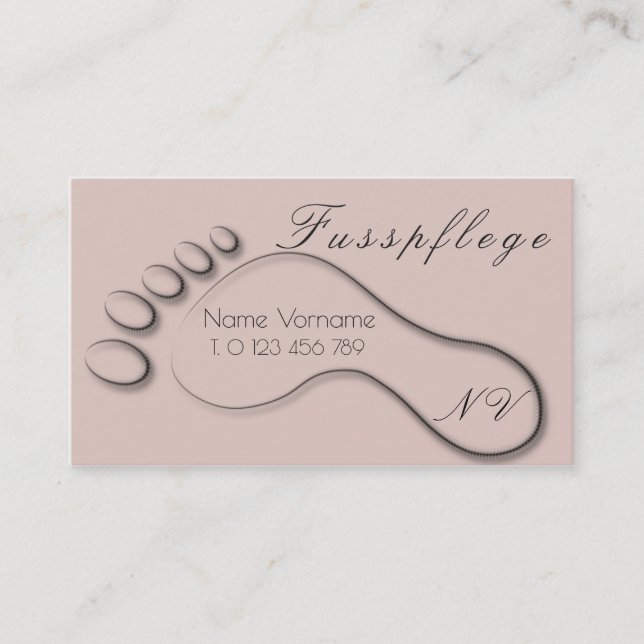 fusspflege visitkort (Framsida)