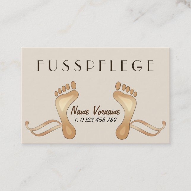 fußpflege visitkort (Framsida)