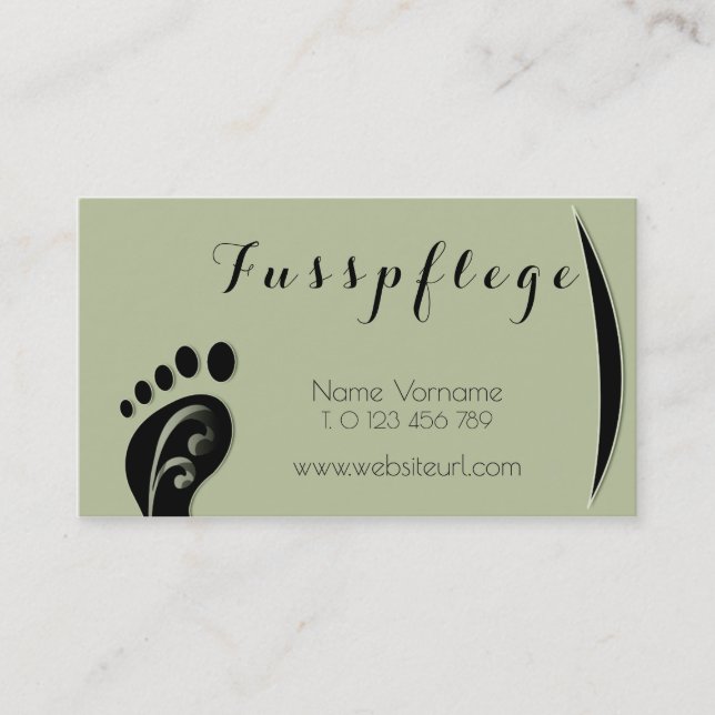 fusspflege visitkort (Framsida)