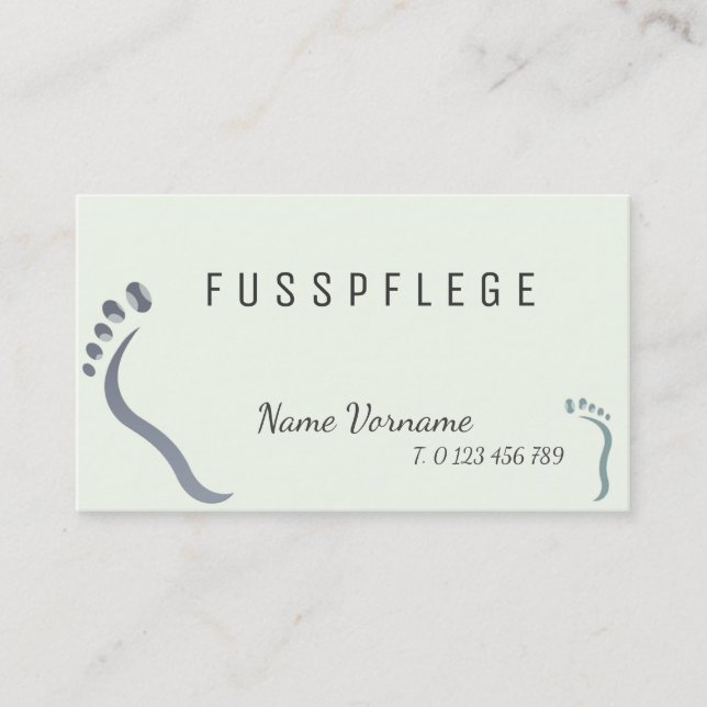 fußpflege visitkort (Framsida)