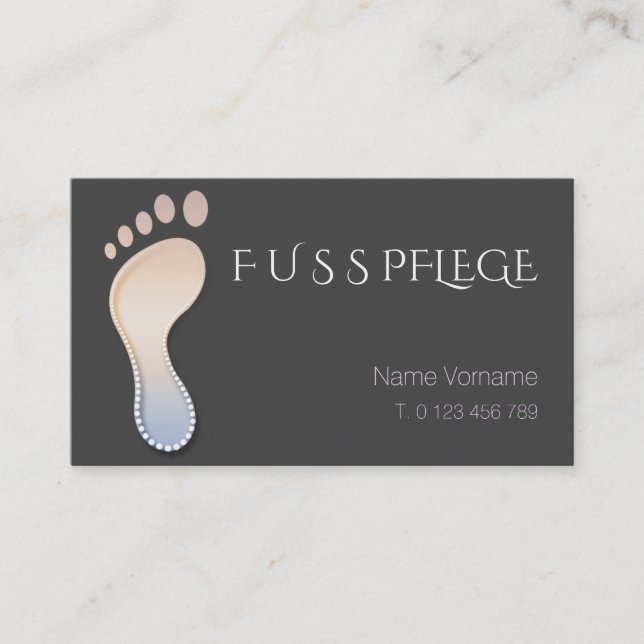 fußpflege visitkort (Framsida)