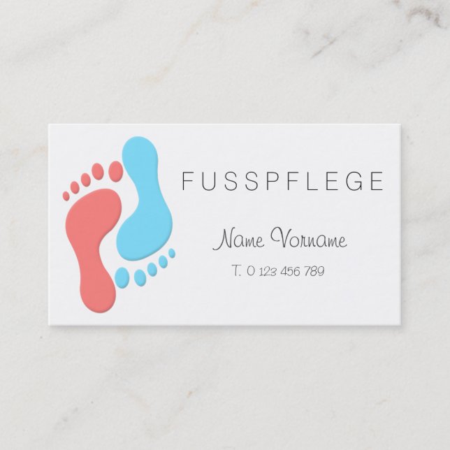 fußpflege visitkort (Framsida)