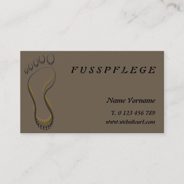 fusspflege visitkort (Framsida)