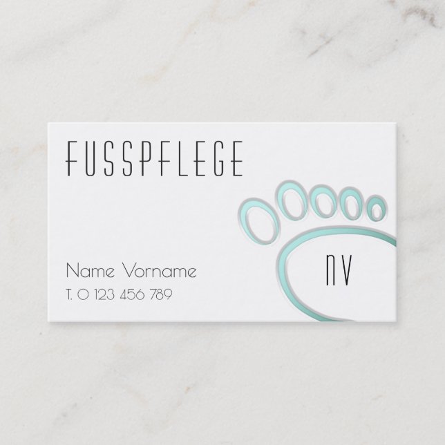 fusspflege visitkort (Framsida)