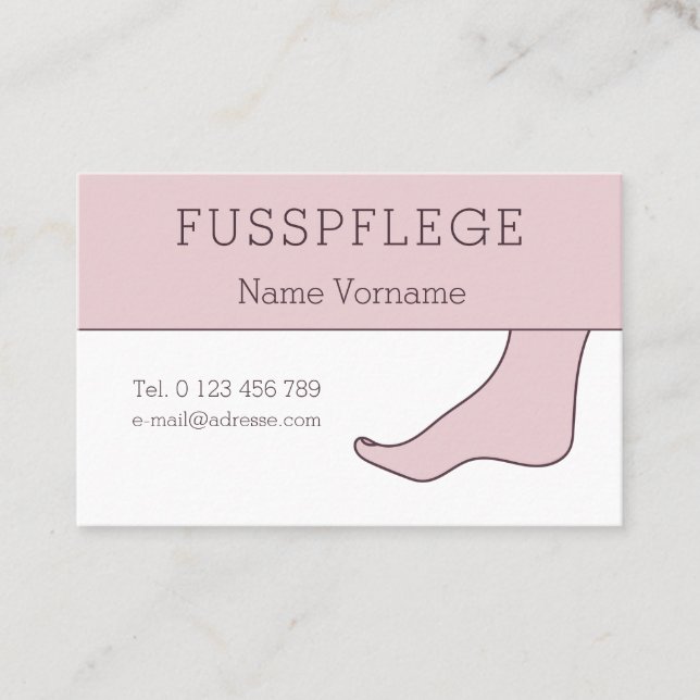 Fusspflege Visitkort (Framsida)