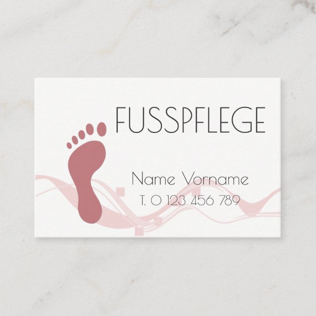 fusspflege visitkort (Framsida)